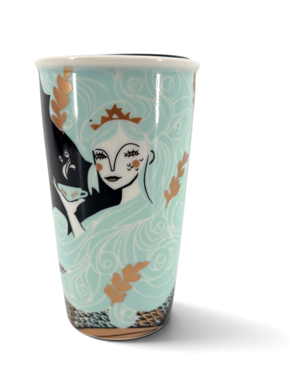 2018 Limited Edition Starbucks Ceramic 12 oz Travel Tumbler Mug Siren Mermaid
